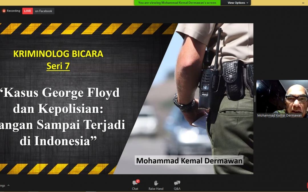 Kasus George Floyd Jangan Sampai Terjadi di Indonesia